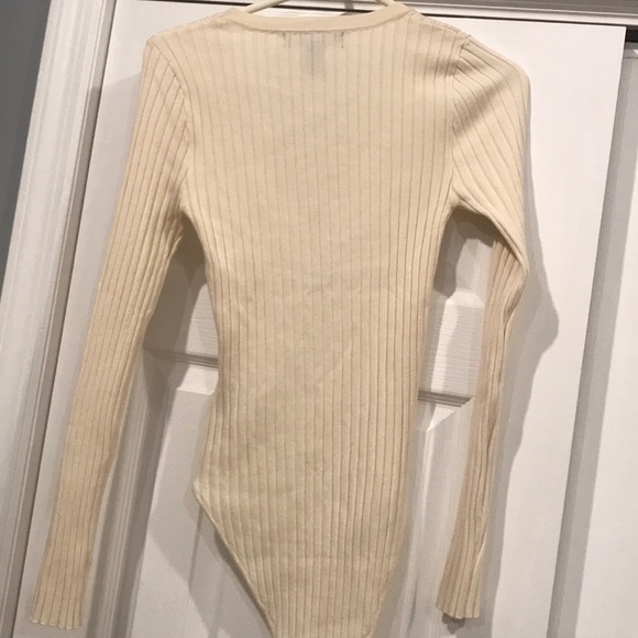 Forever 21 Cream Lace- Up Bodysuit - Picture 4 of 4